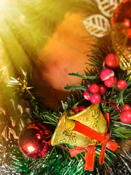 Traditionellt Nyårsfirande Och Julfärgad Dekoration — Stockfoto