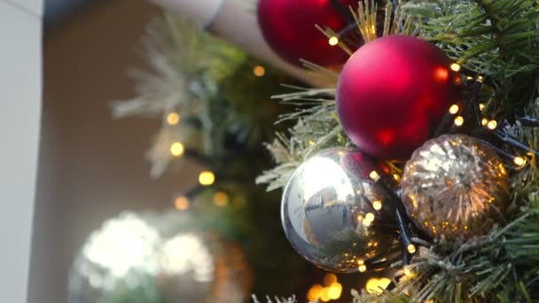 Decorazione Variopinta Della Celebrazione Natale Capodanno — Video Stock