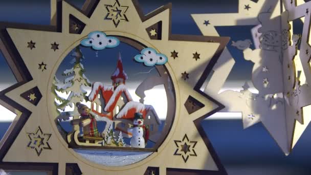 Renkli Noel Yeni Yıl Dekorasyonu — Stok video