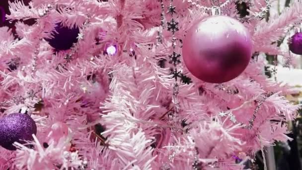 Kleurrijke Kerstfeest Nieuwjaar Decoratie — Stockvideo