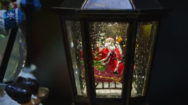 Renkli Noel Yeni Yıl Dekorasyonu — Stok video