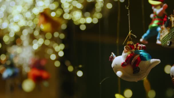 Kleurrijke Kerstfeest Nieuwjaar Decoratie — Stockvideo