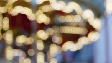 Noel Eğlencesi Parkı 'nda Renkli Bokeh Arkaplanı