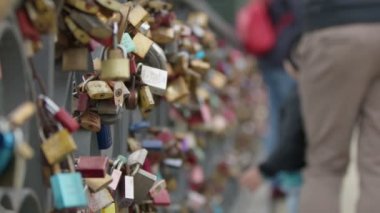 Love Lock Bridge in Frankfurt Germany