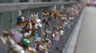 Love Lock Bridge in Frankfurt Germany