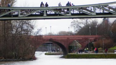 Love Lock Bridge in Frankfurt Germany