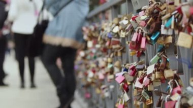 Love Lock Bridge in Frankfurt Germany