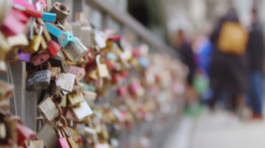 Love Lock Bridge in Frankfurt Germany