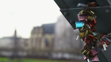 Love Lock Bridge in Frankfurt Germany