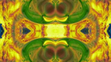 Abstract Colorful Paint Spread Mirror Fantasy