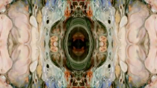 Abstract Colorful Paint Spread Mirror Fantasy — Video Stock
