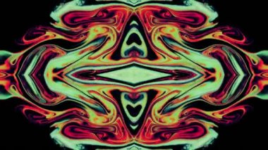 Abstract Colorful Paint Spread Mirror Fantasy