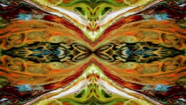 Abstract Colorful Paint Spread Mirror Fantasy — Video Stock