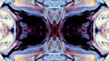 Abstract Colorful Paint Spread Mirror Reflection Fantasy Video