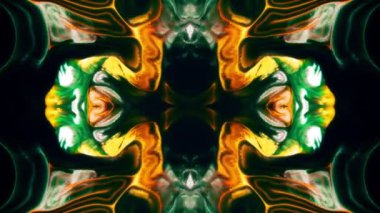 Abstract Colorful Paint Spread Mirror Reflection Fantasy Video