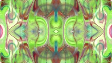 Abstract Colorful Paint Spread Mirror Reflection Fantasy Video