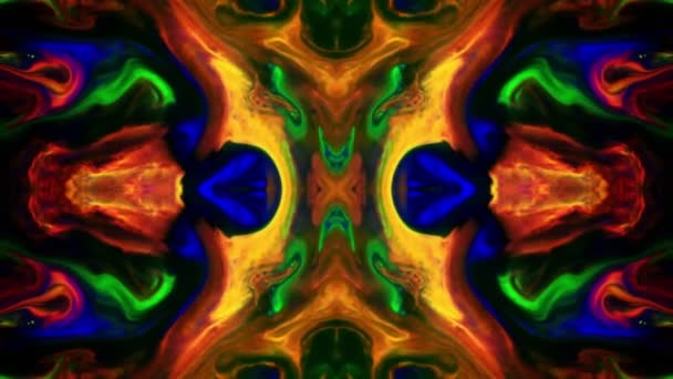Abstract Colorful Paint Spread Mirror Reflection Fantasy Video — Stock video