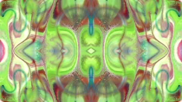 Abstract Colorful Paint Spread Mirror Reflection Fantasy Video — Video Stock
