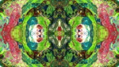 Abstract Colorful Paint Spread Mirror Reflection Fantasy Video