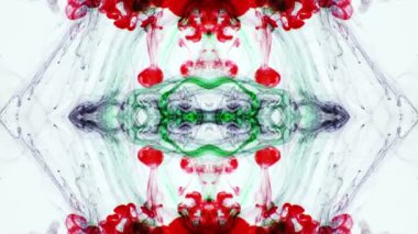 Abstract Colorful Paint Spread Mirror Reflection Fantasy