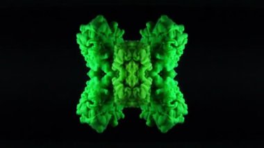 Abstract Colorful Paint Spread Mirror Reflection Fantasy