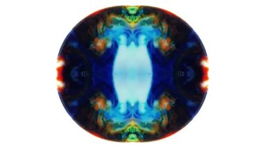 Abstract Colorful Paint Spread Mirror Reflection Fantasy