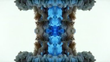 Abstract Colorful Paint Spread Mirror Reflection Fantasy
