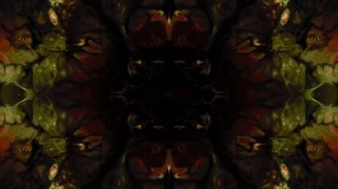 Abstract Colorful Paint Spread Mirror Reflection Fantasy