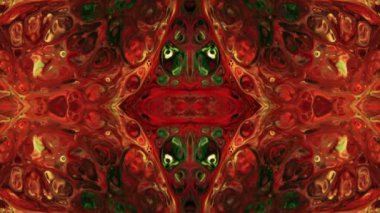 Abstract Colorful Paint Spread Mirror Reflection Fantasy