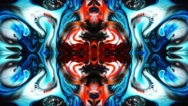 Abstract Colorful Paint Spread Mirror Reflection Fantasy — Video