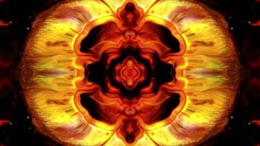 Abstract Colorful Paint Spread Mirror Reflection Fantasy
