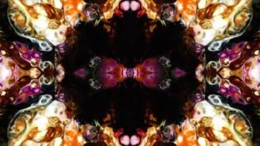 Abstract Colorful Paint Spread Mirror Reflection Fantasy