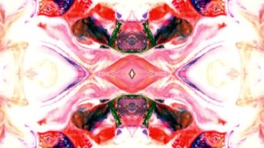 Abstract Colorful Paint Spread Mirror Reflection Fantasy
