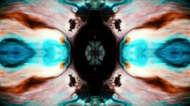 Abstract Colorful Paint Spread Mirror Reflection Fantasy