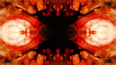 Abstract Colorful Paint Spread Mirror Reflection Fantasy