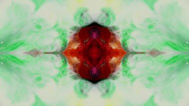 Abstract Colorful Paint Spread Mirror Reflection Fantasy