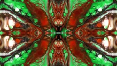 Abstract Colorful Paint Spread Mirror Reflection Fantasy