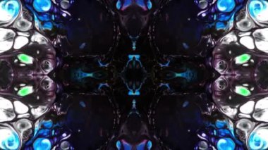 Abstract Colorful Paint Spread Mirror Reflection Fantasy