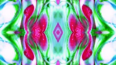 Abstract Colorful Paint Spread Mirror Reflection Fantasy