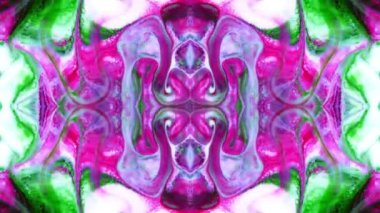 Abstract Colorful Paint Spread Mirror Reflection Fantasy