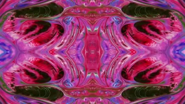 Abstract Colorful Paint Spread Mirror Reflection Fantasy — Video Stock