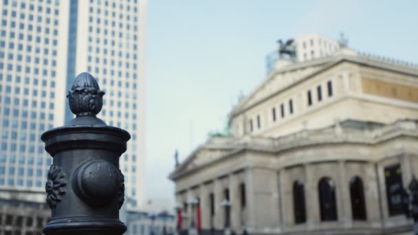 Casa Ópera Antiga Frankfurt Alemanha — Vídeo de Stock