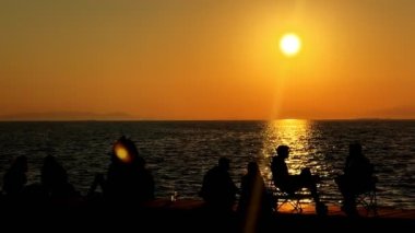  İnsanlar Siluet ve Günbatımı 