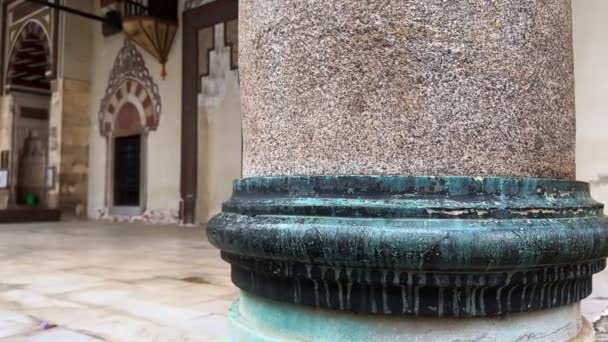 Деталі Історичної Мечеті Мусульмани Поклоняються Відео — стокове відео