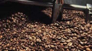 Kızartma Makinesinde Aromatik Kahve Fasulyeleri 