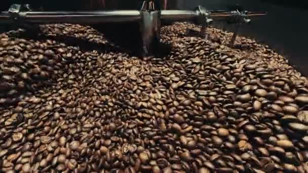 Aromatic Coffee Beans Roasting Machine — Stock Video