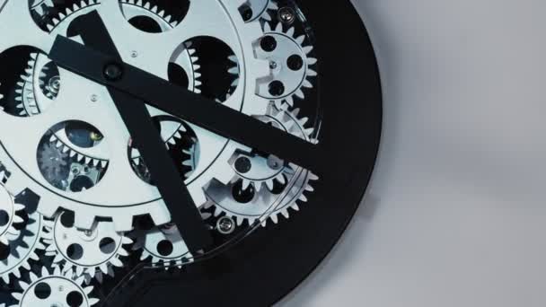 复古机械转向工业时钟装置 — 图库视频影像