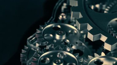 Soyut Retro Tamirci Endüstriyel Saatleri Döndürüyor