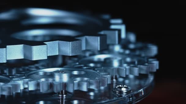 Astratto Retro Meccanico Trasformazione Industriale Clock Gears — Video Stock