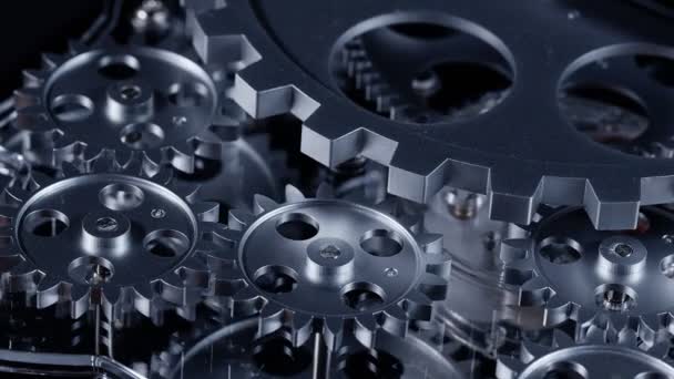 Engranajes Reloj Industrial Torneado Mecánico Retro Abstracto — Vídeo de stock